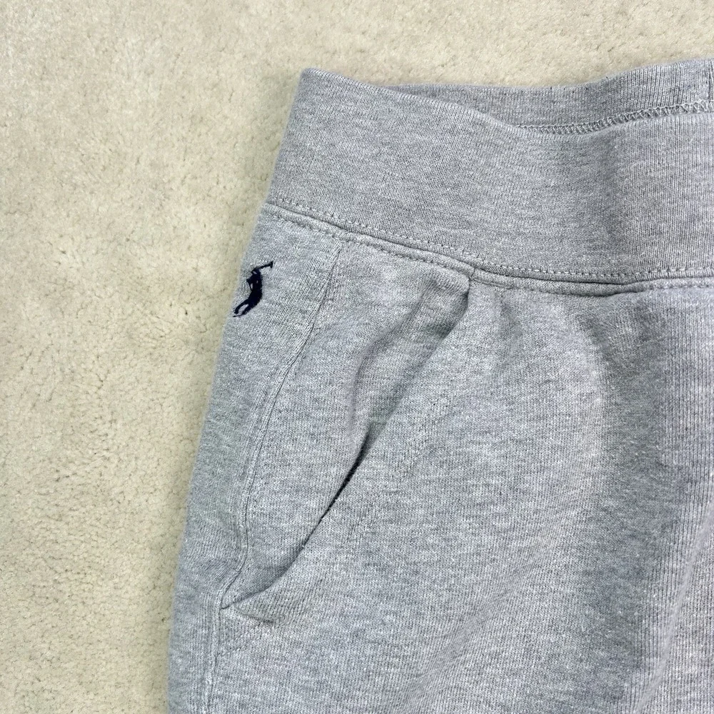 Polo Ralph Lauren Joggers Youth Large Sweatpants  Gray Fleece Embroidered Logo
